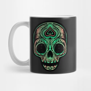 Sugar Skull - Salmon Green Mug